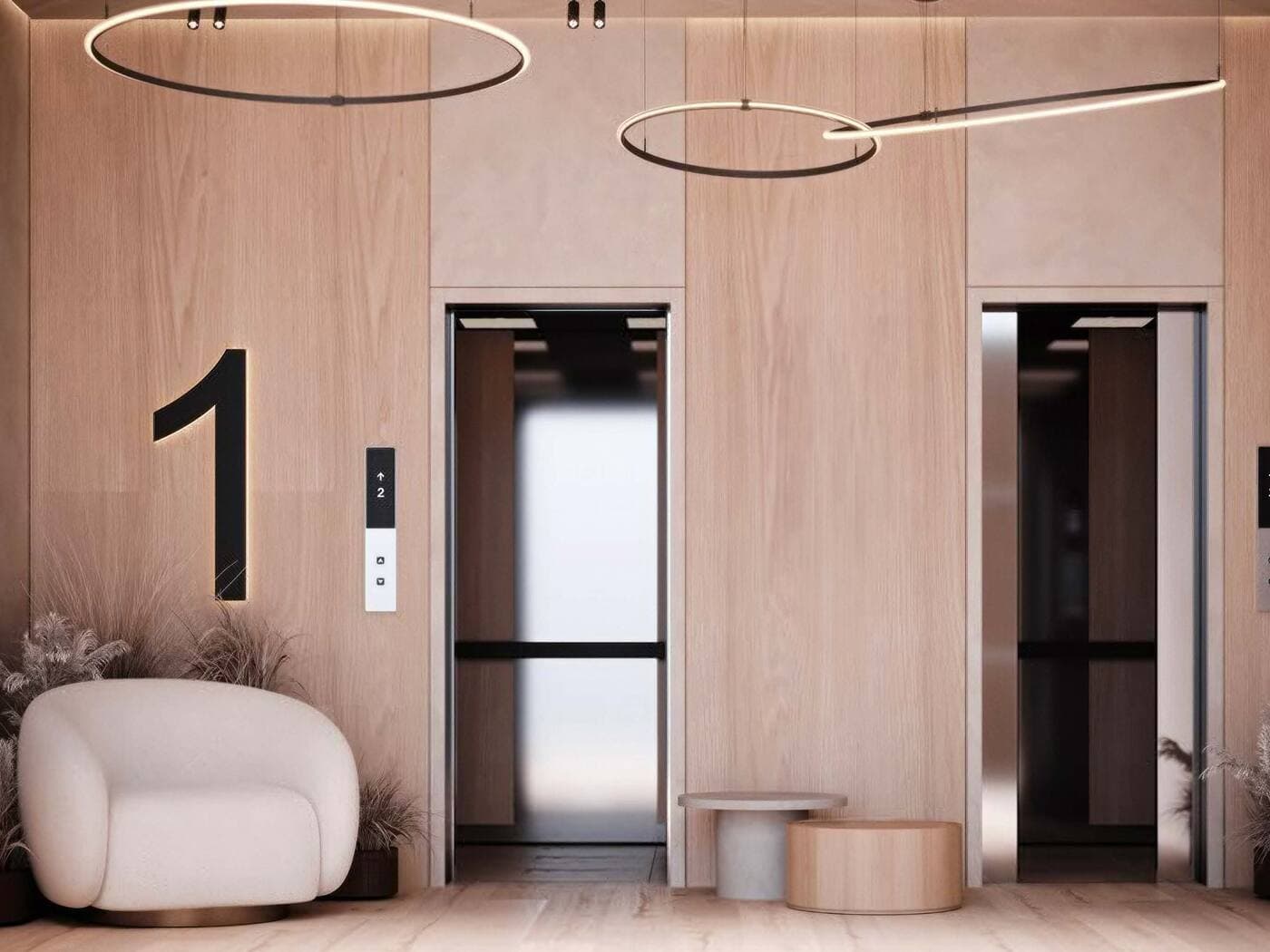 Assetz Codename Sublime tower lift lobby interior by Assetz Property Group located off Hoskote, East Bengaluru