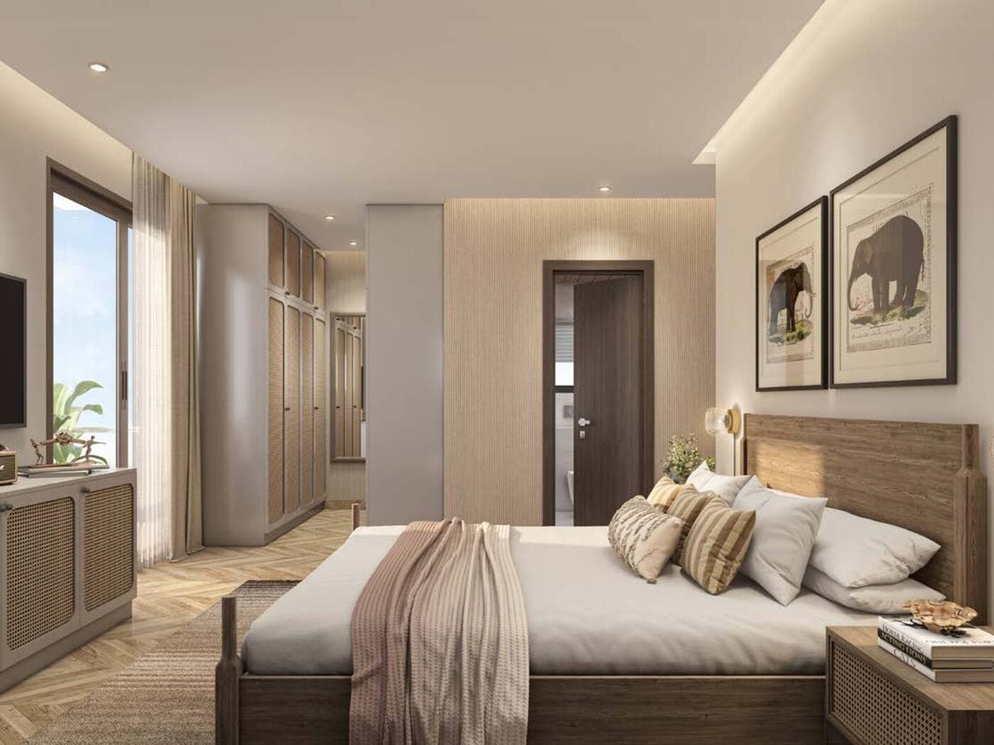 Assetz Codename Sublime 3 BHK master bedroom interior by Assetz Property Group located off Hoskote, East Bengaluru